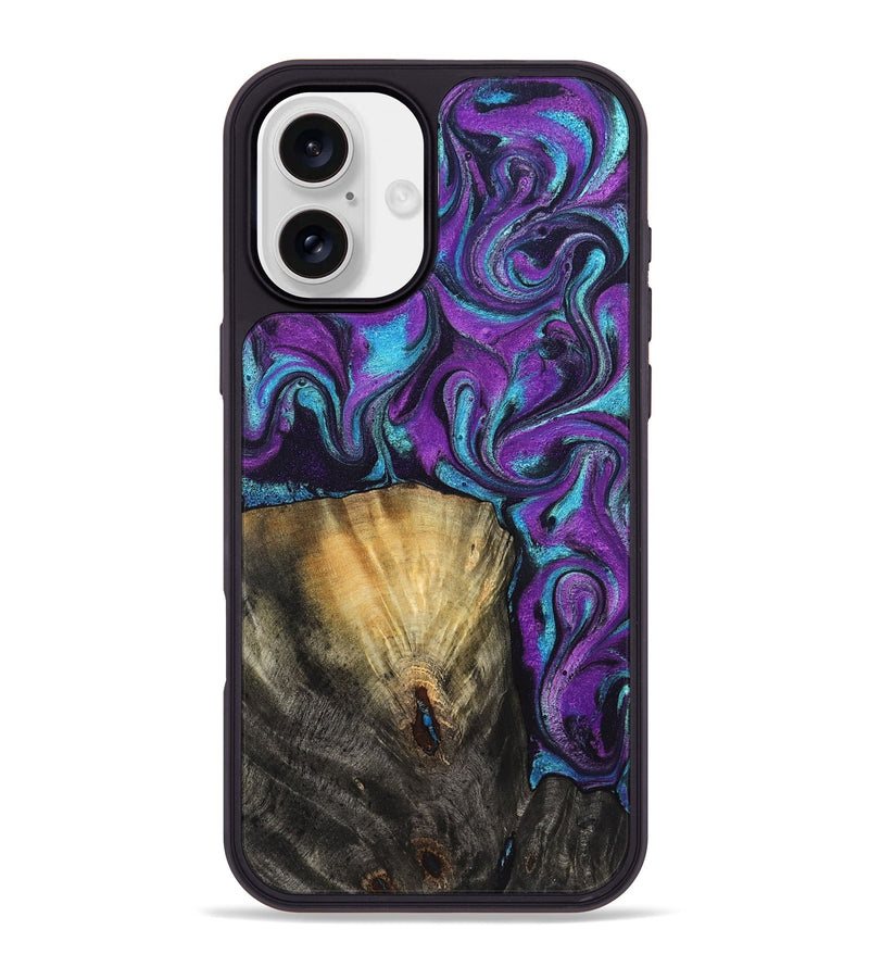 iPhone 16 Plus Wood Phone Case - Jayden (Purple, 831962)