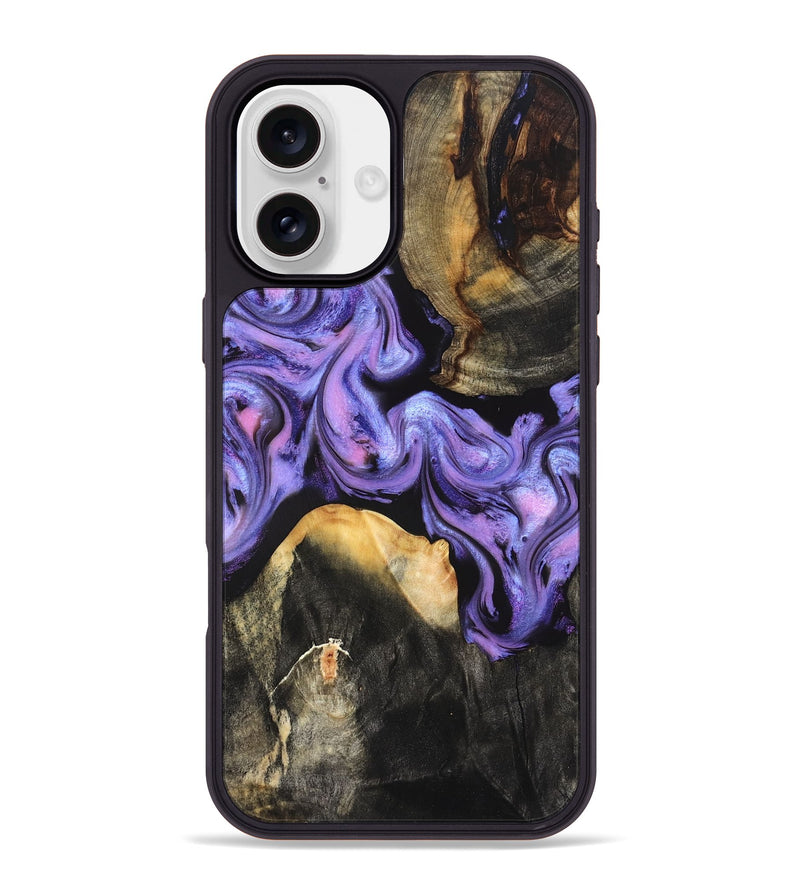 iPhone 16 Plus Wood Phone Case - Lora (Purple, 831963)