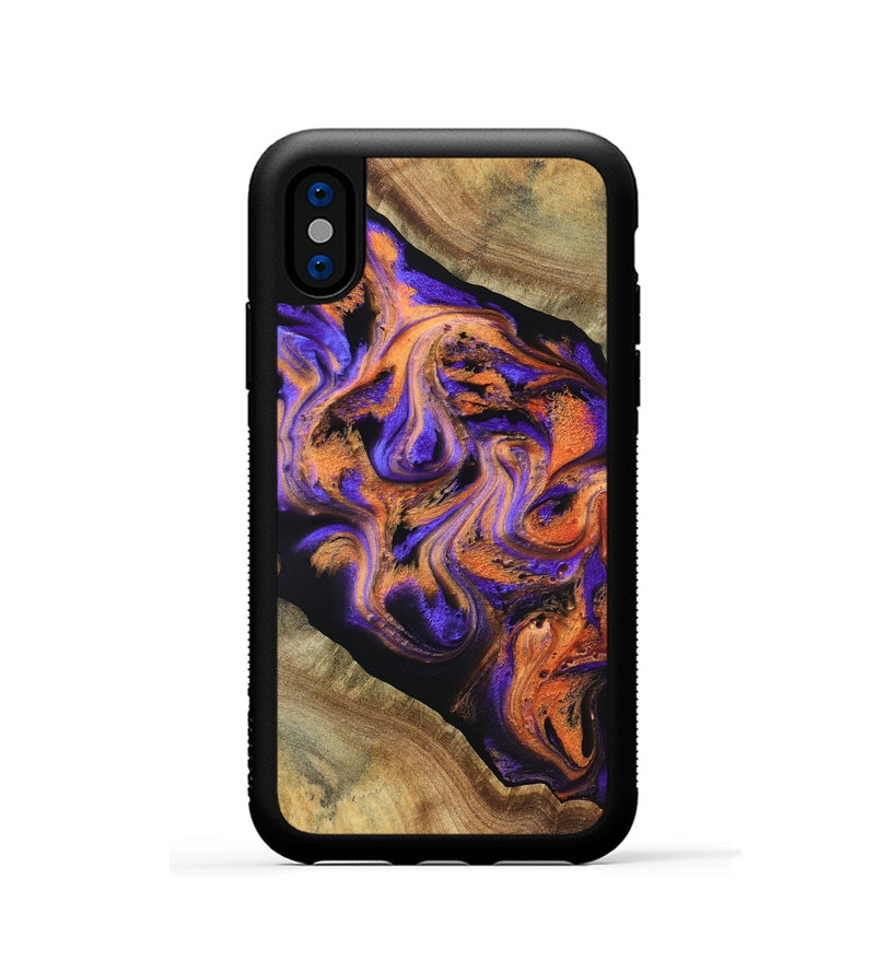 iPhone Xs Wood Phone Case - Louann (Purple, 831964)
