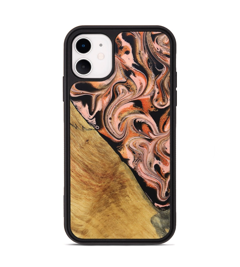iPhone 11 Wood Phone Case - Florian (Red, 831965)