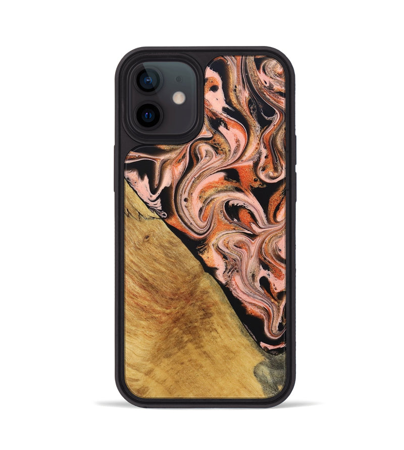 iPhone 12 Wood Phone Case - Florian (Red, 831965)