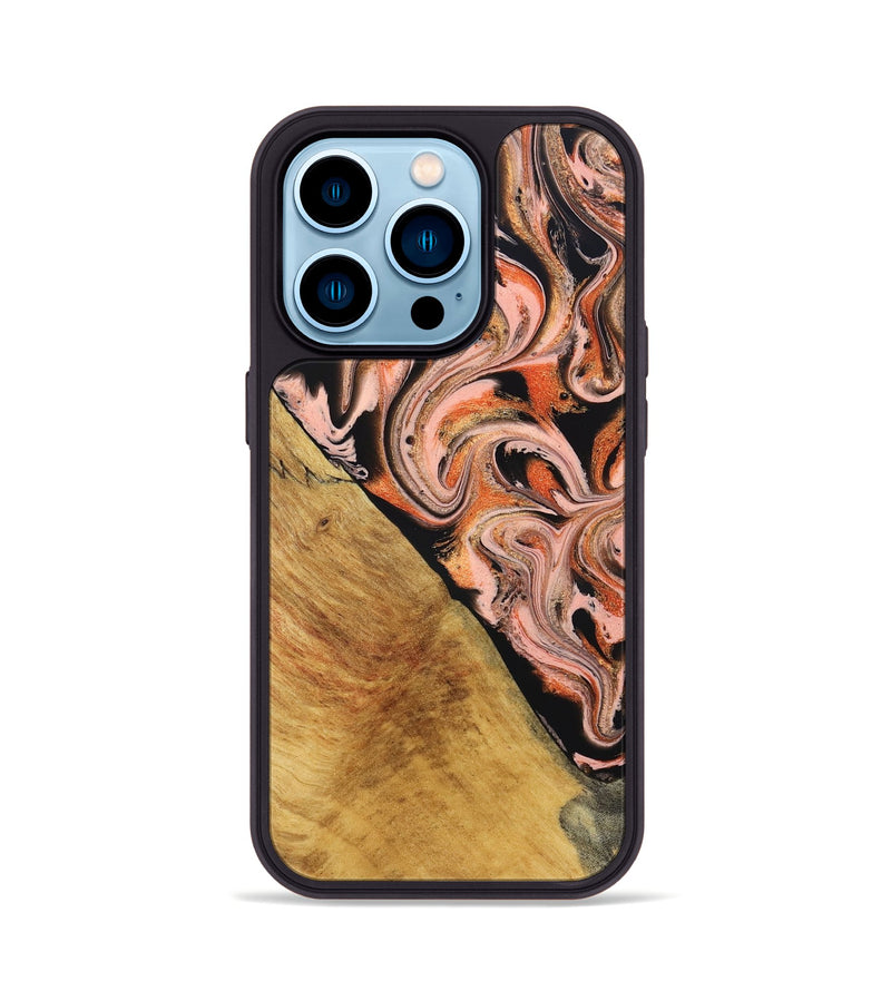 iPhone 14 Pro Wood Phone Case - Florian (Red, 831965)