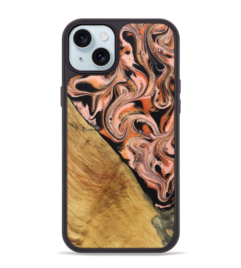 iPhone 15 Plus Wood Phone Case - Florian (Red, 831965)