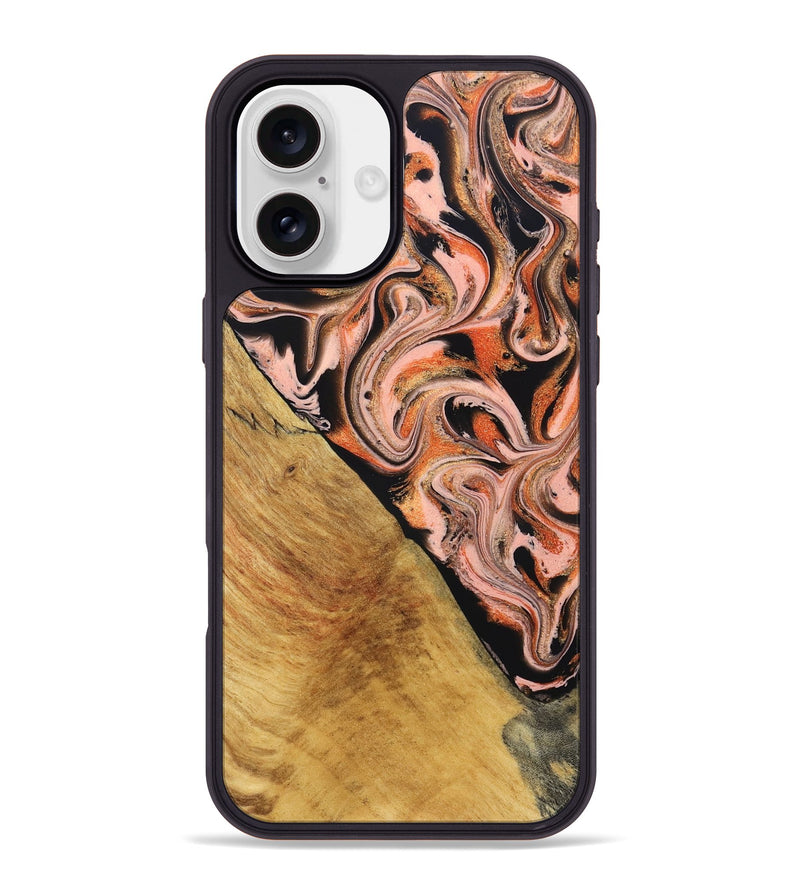 iPhone 16 Plus Wood Phone Case - Florian (Red, 831965)