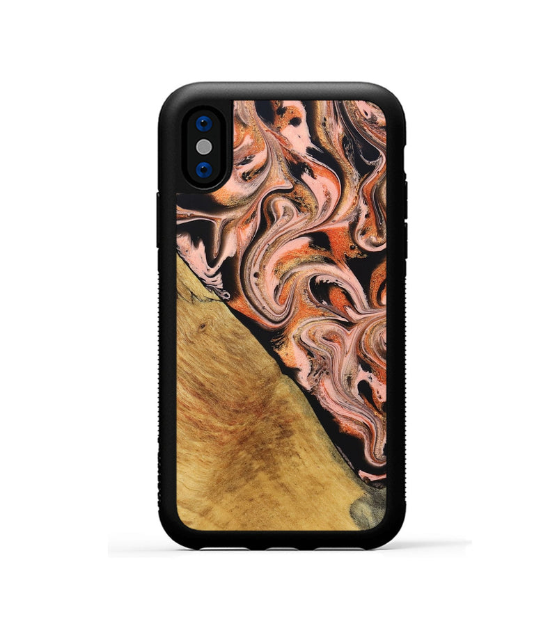 iPhone Xs Wood Phone Case - Florian (Red, 831965)