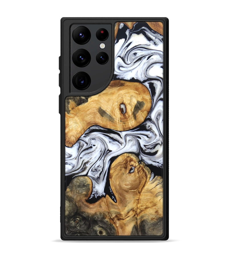 Galaxy S22 Ultra Wood Phone Case - Gianni (Black & White, 831968)