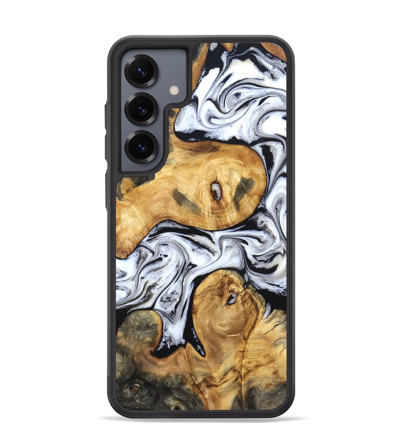 Galaxy S25 Plus Wood Phone Case - Gianni (Black & White, 831968)