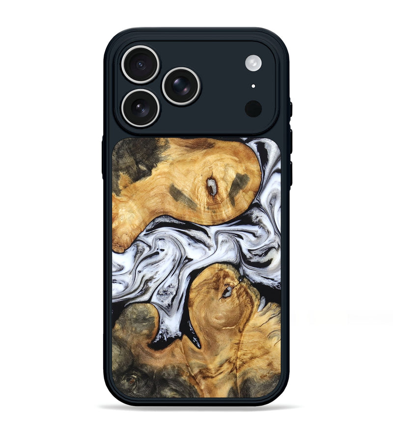 iPhone 17 Pro Max Wood Phone Case - Gianni (Black & White, 831968)