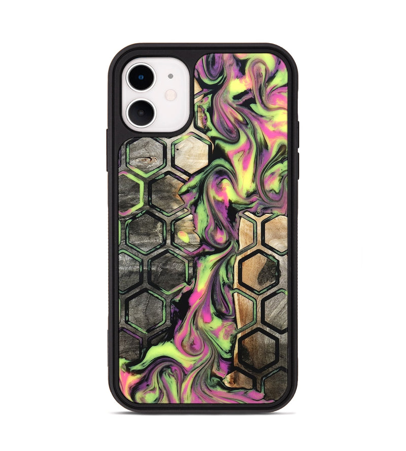 iPhone 11 Wood Phone Case - Carmine (Neon, 831978)