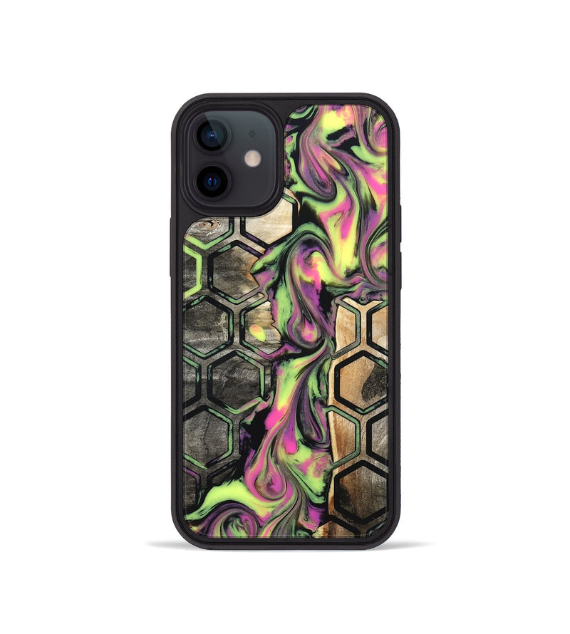 iPhone 12 mini Wood Phone Case - Carmine (Neon, 831978)