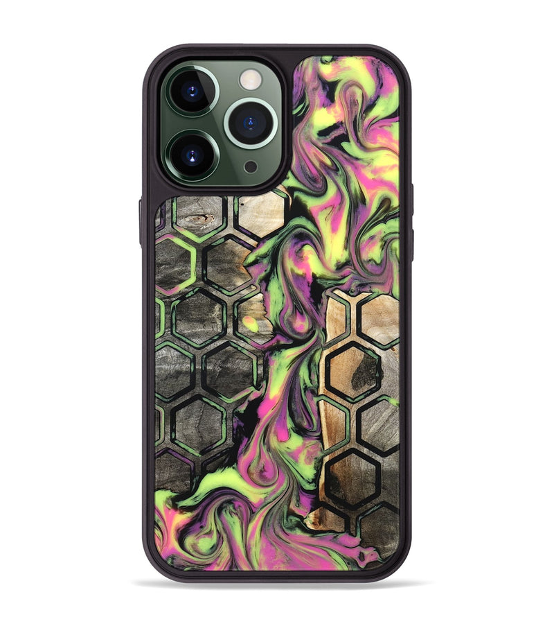 iPhone 13 Pro Max Wood Phone Case - Carmine (Neon, 831978)