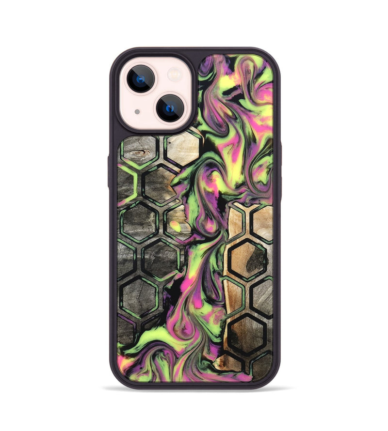 iPhone 14 Wood Phone Case - Carmine (Neon, 831978)