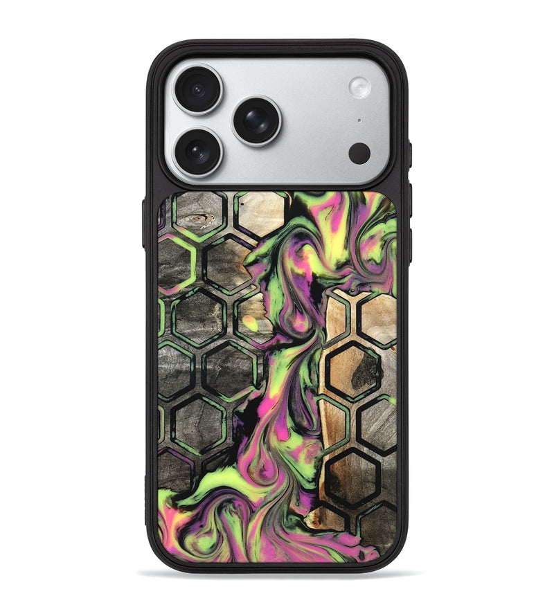 iPhone 18 Pro Max Wood Phone Case - Carmine (Neon, 831978)