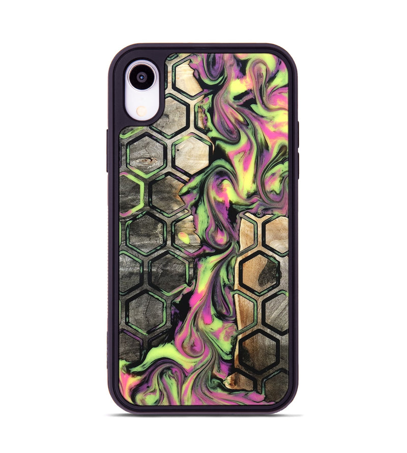 iPhone Xr Wood Phone Case - Carmine (Neon, 831978)