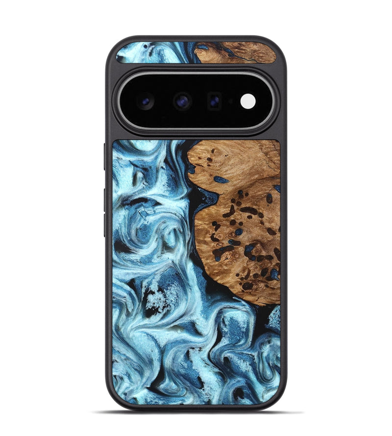 Pixel 11 Pro Wood Phone Case - Mark (Blue, 831980)