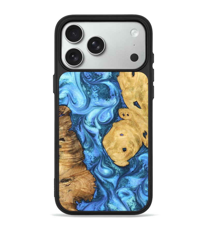 iPhone 18 Pro Max Wood Phone Case - Desirae (Blue, 831981)