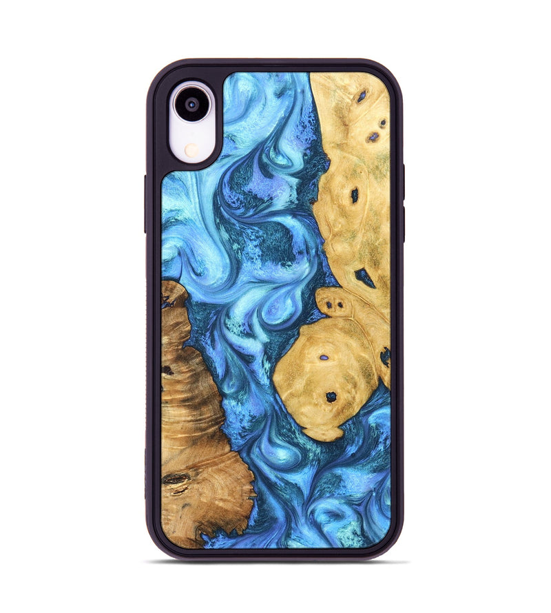 iPhone Xr Wood Phone Case - Desirae (Blue, 831981)