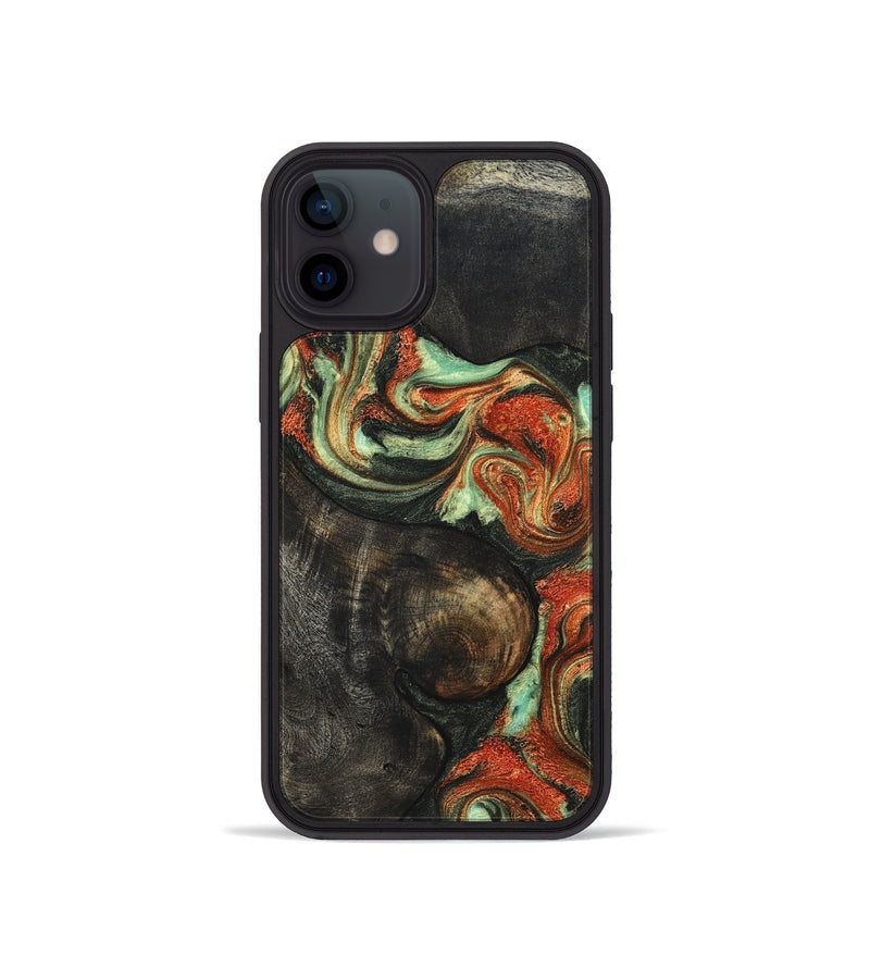 iPhone 12 mini Wood Phone Case - Matheo (Green, 831982)
