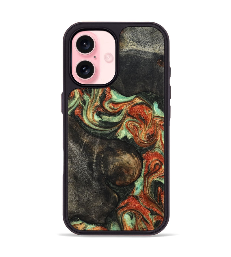 iPhone 16 Wood Phone Case - Matheo (Green, 831982)