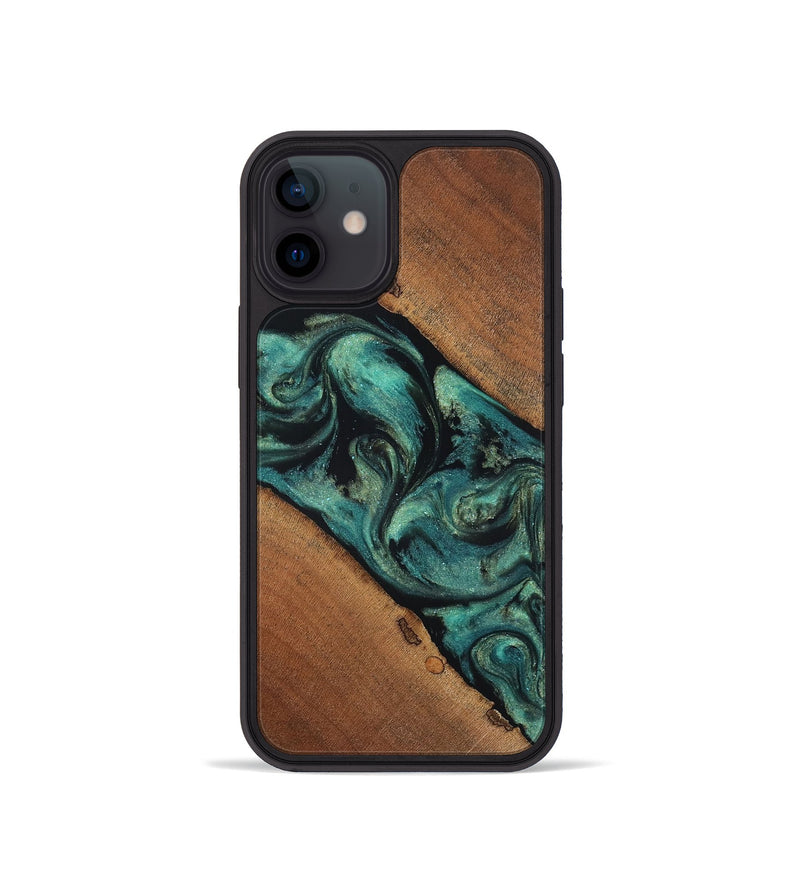 iPhone 12 mini Wood Phone Case - Avah (Green, 831983)