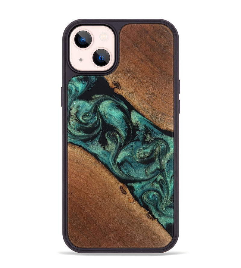 iPhone 14 Plus Wood Phone Case - Avah (Green, 831983)