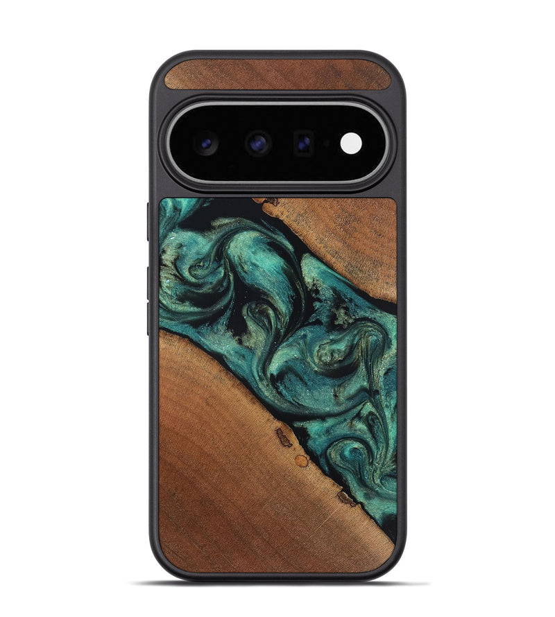 Pixel 11 Pro Wood Phone Case - Avah (Green, 831983)
