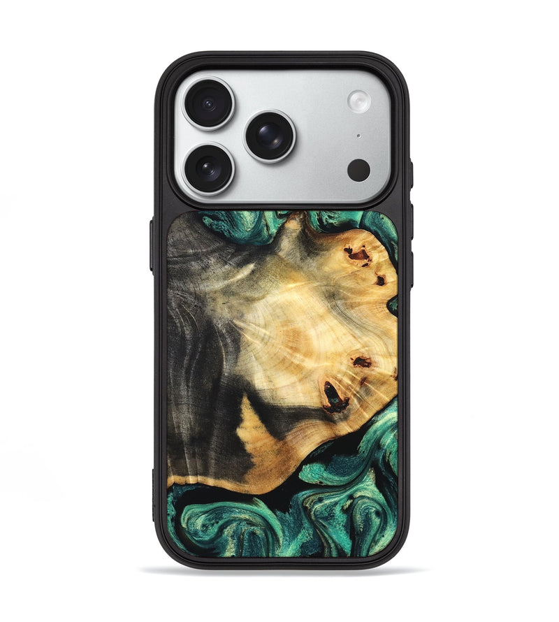 iPhone 18 Pro Wood Phone Case - Dion (Green, 831984)