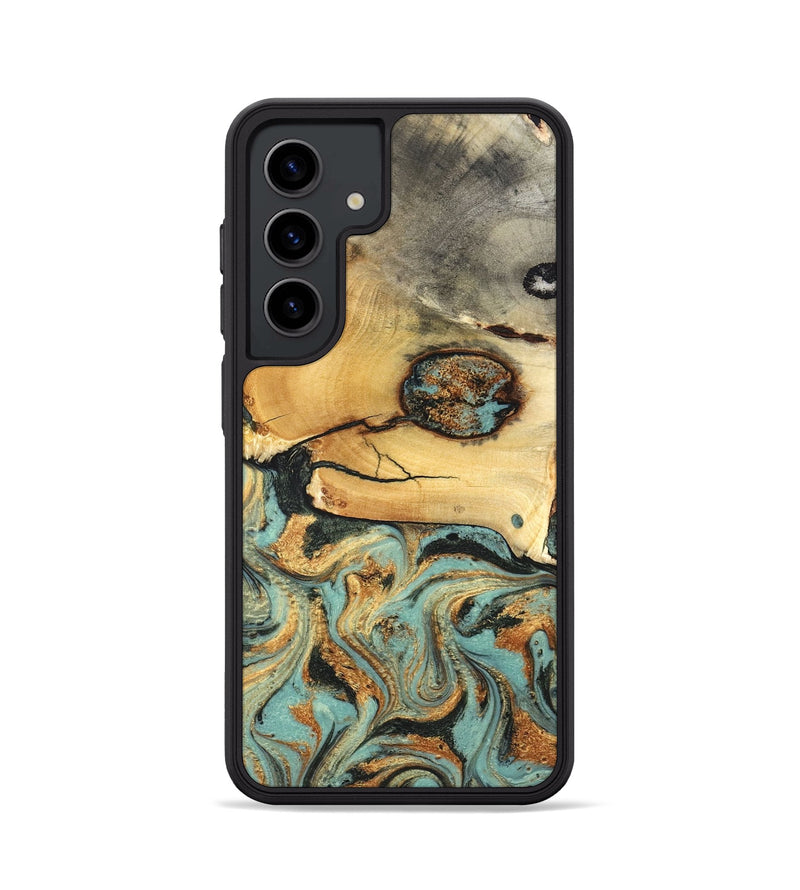 Galaxy S24 Wood Phone Case - Thurman (Teal & Gold, 831985)