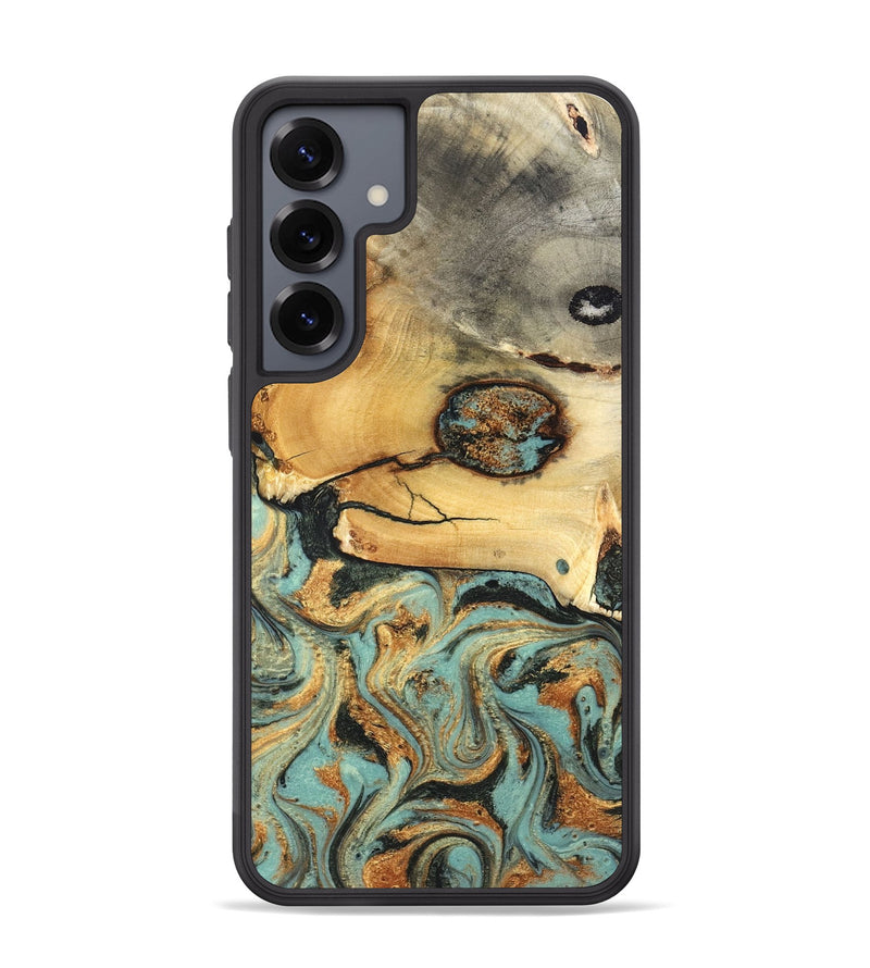 Galaxy S25 Plus Wood Phone Case - Thurman (Teal & Gold, 831985)