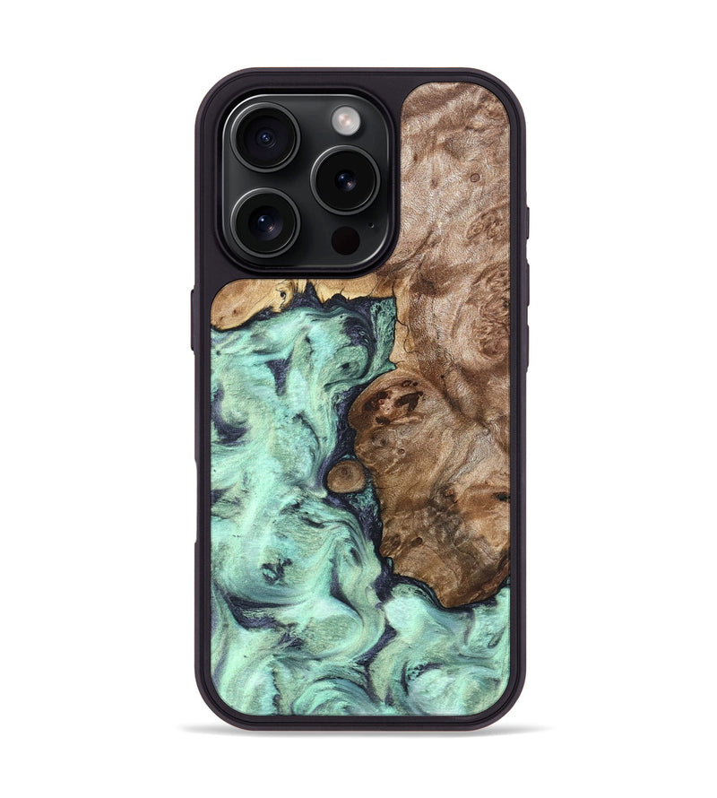 iPhone 16 Pro Wood Phone Case - Onyx (Green, 831986)