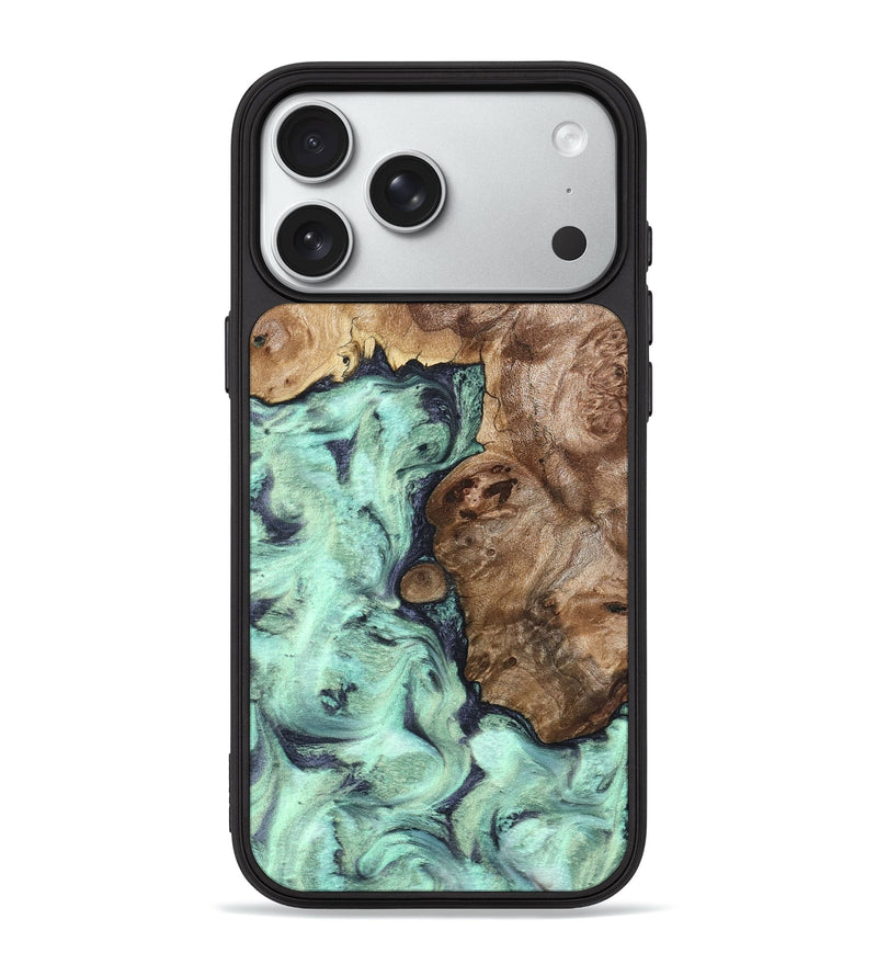 iPhone 18 Pro Max Wood Phone Case - Onyx (Green, 831986)