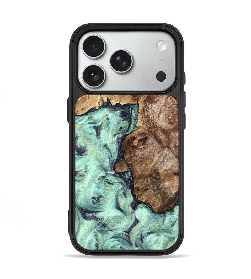 iPhone 18 Pro Wood Phone Case - Onyx (Green, 831986)