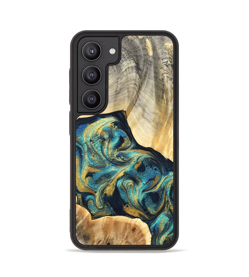 Galaxy S23 Wood Phone Case - Marlowe (Teal & Gold, 831987)