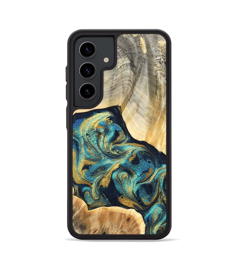 Galaxy S24 Wood Phone Case - Marlowe (Teal & Gold, 831987)