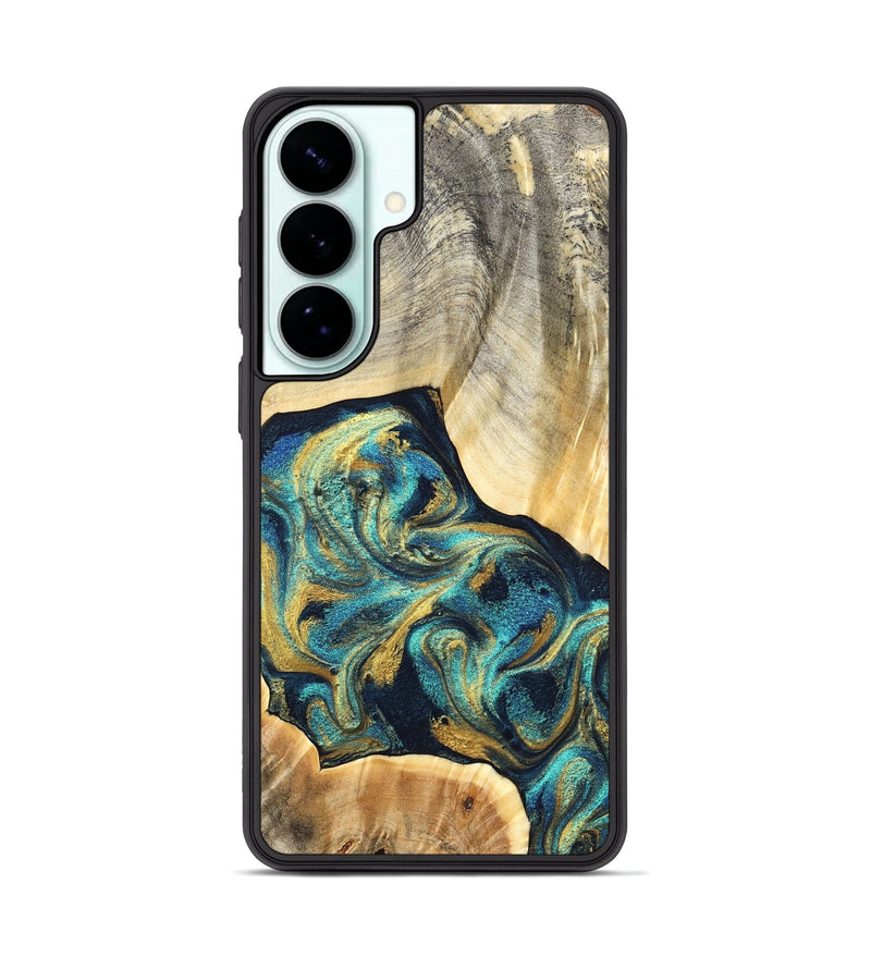 Galaxy S26 Plus Wood Phone Case - Marlowe (Teal & Gold, 831987)
