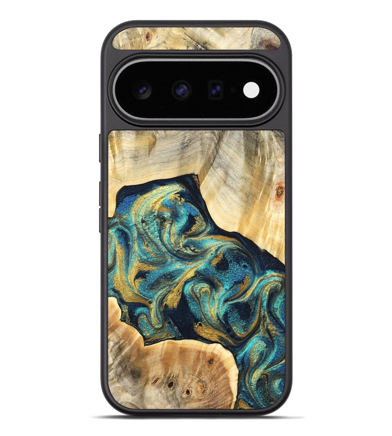 Pixel 11 Pro XL Wood Phone Case - Marlowe (Teal & Gold, 831987)