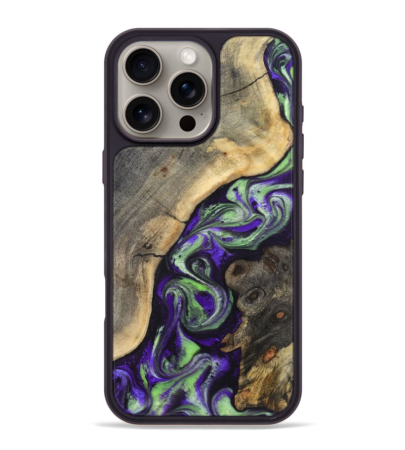 iPhone 16 Pro Max Wood Phone Case - Cecily (Purple, 831988)