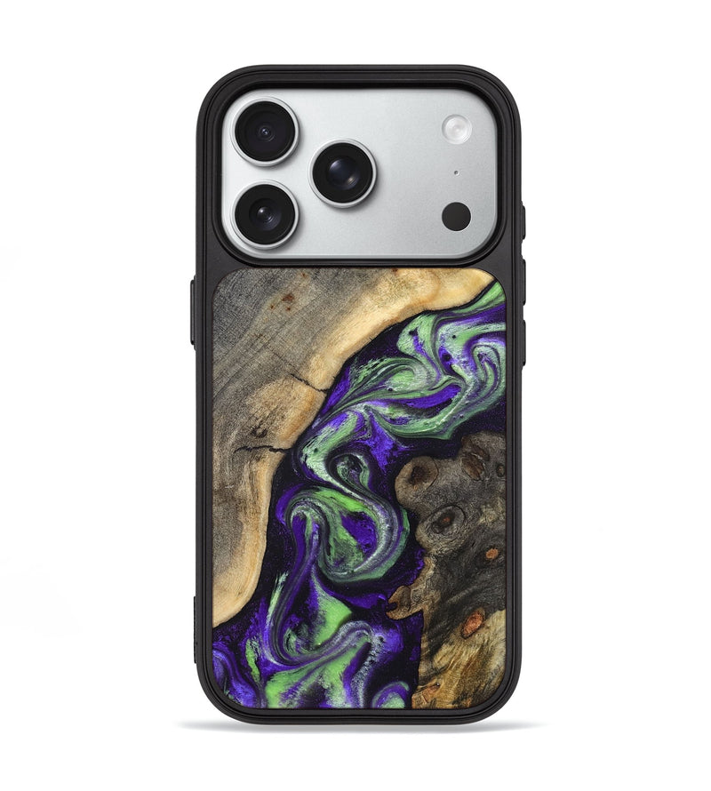 iPhone 18 Pro Wood Phone Case - Cecily (Purple, 831988)