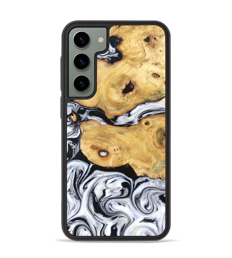 Galaxy S23 Plus Wood Phone Case - Starla (Black & White, 831994)
