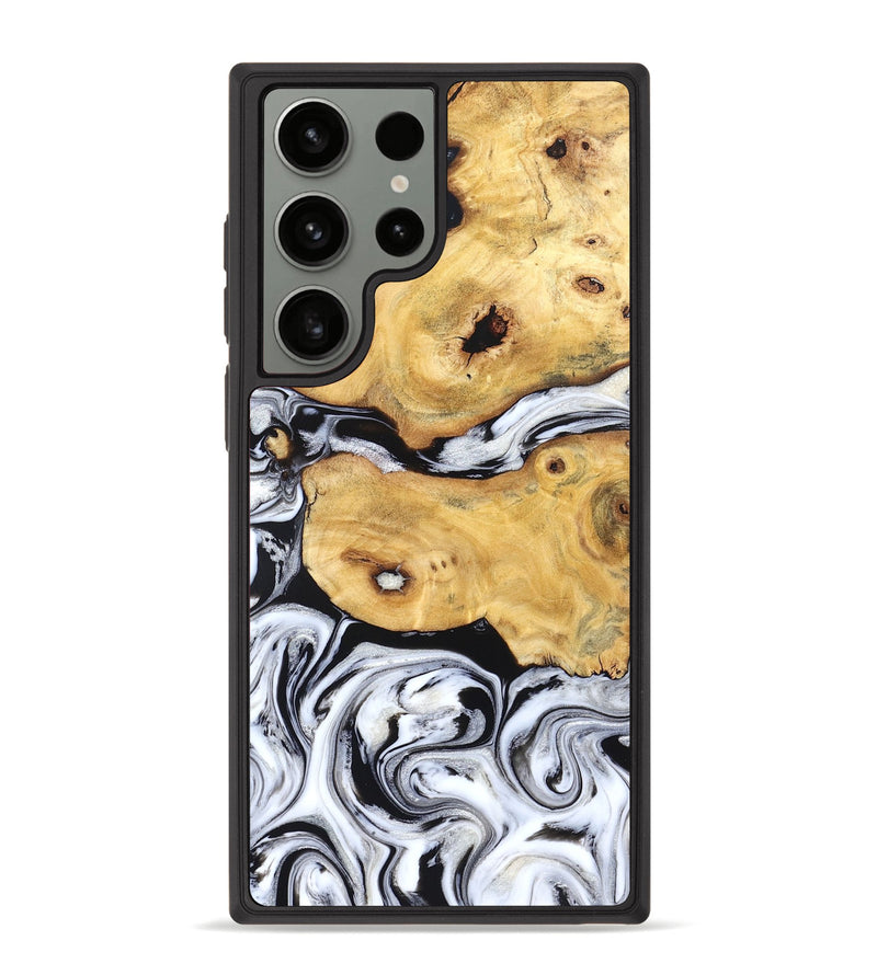 Galaxy S23 Ultra Wood Phone Case - Starla (Black & White, 831994)