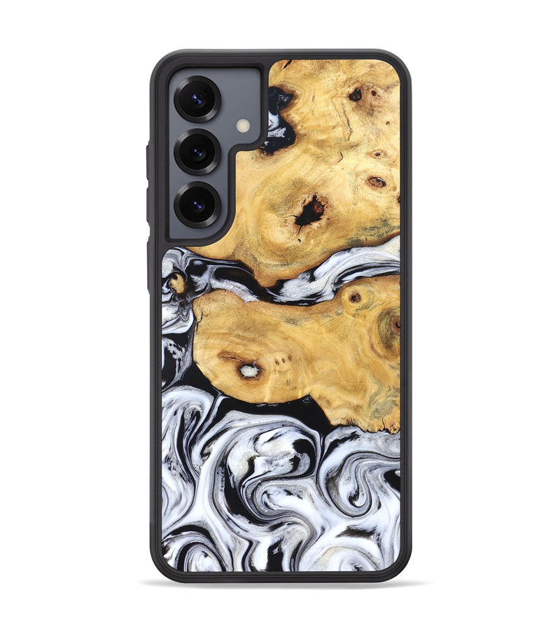 Galaxy S25 Plus Wood Phone Case - Starla (Black & White, 831994)