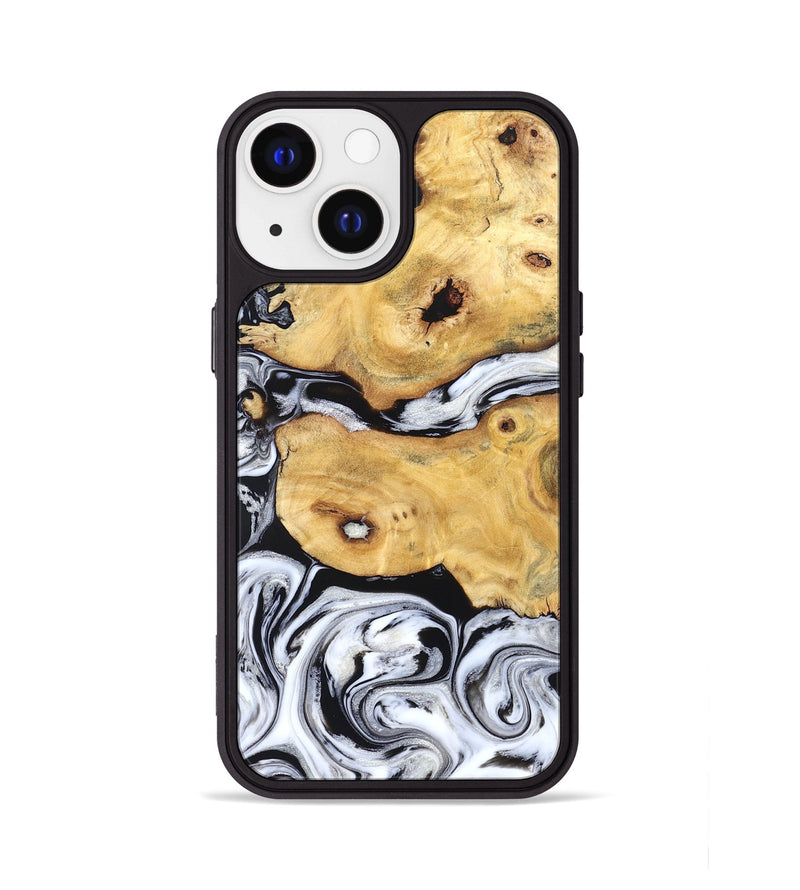 iPhone 13 Wood Phone Case - Starla (Black & White, 831994)