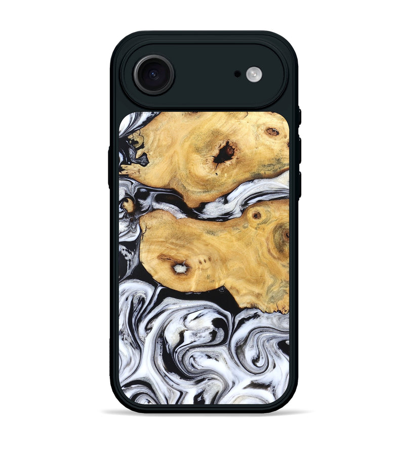 iPhone 17 Air Wood Phone Case - Starla (Black & White, 831994)