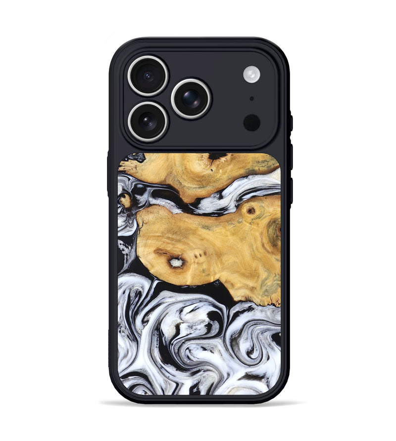 iPhone 17 Pro Wood Phone Case - Starla (Black & White, 831994)