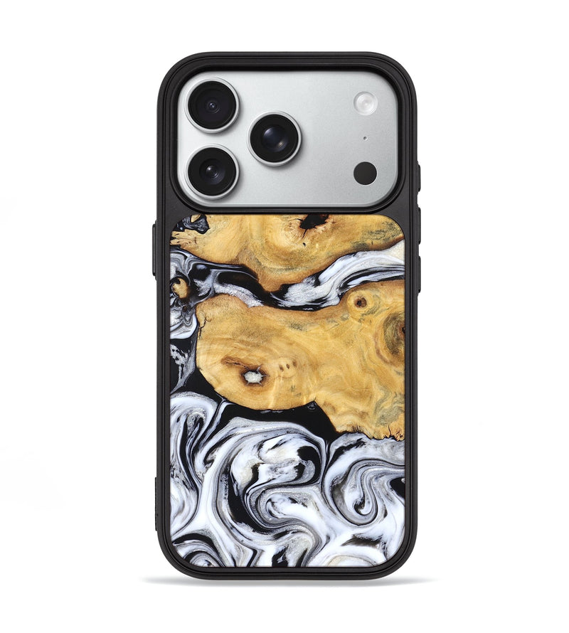 iPhone 18 Pro Wood Phone Case - Starla (Black & White, 831994)