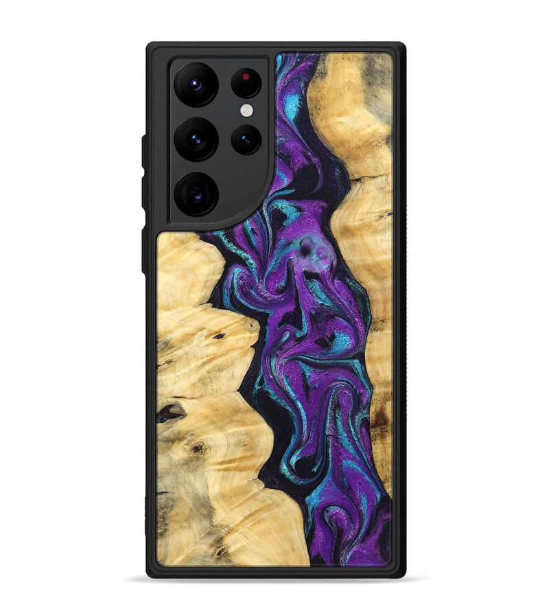 Galaxy S22 Ultra Wood Phone Case - Lutie (Purple, 831995)