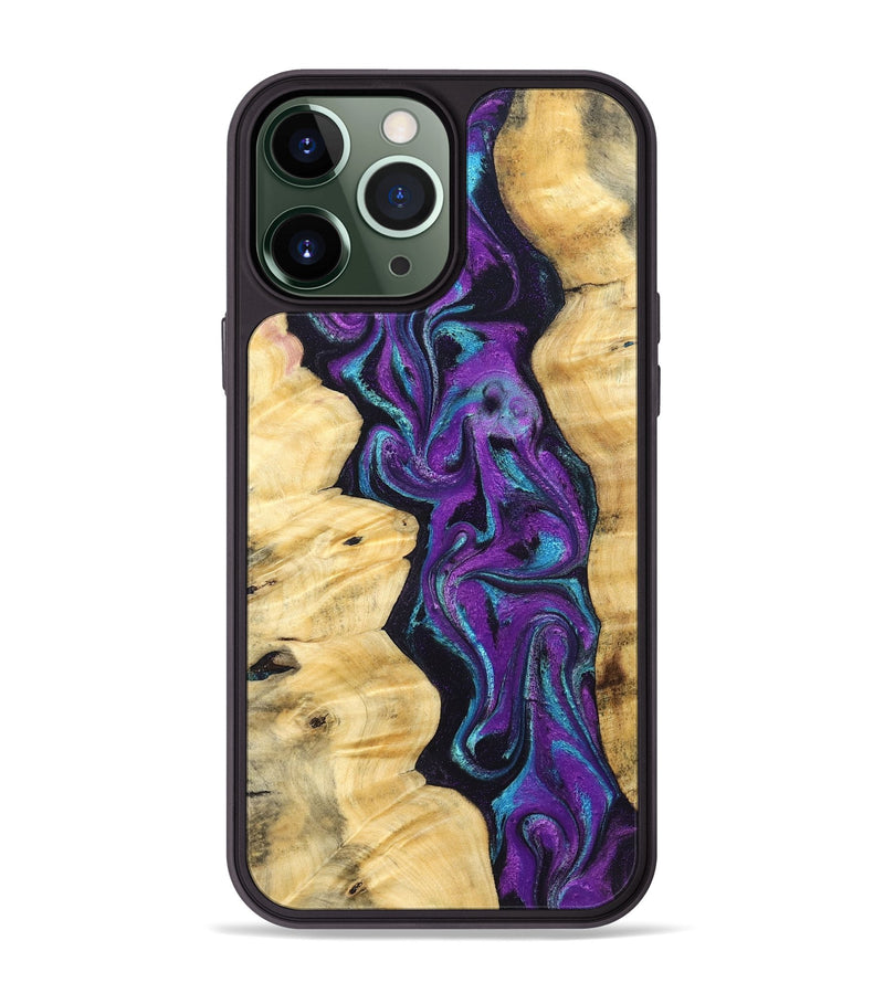 iPhone 13 Pro Max Wood Phone Case - Lutie (Purple, 831995)