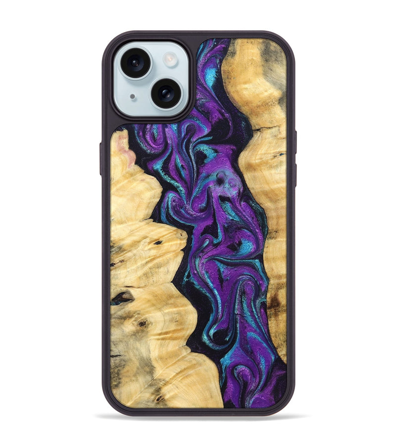 iPhone 15 Plus Wood Phone Case - Lutie (Purple, 831995)