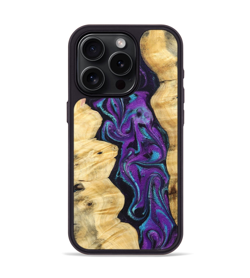 iPhone 15 Pro Wood Phone Case - Lutie (Purple, 831995)