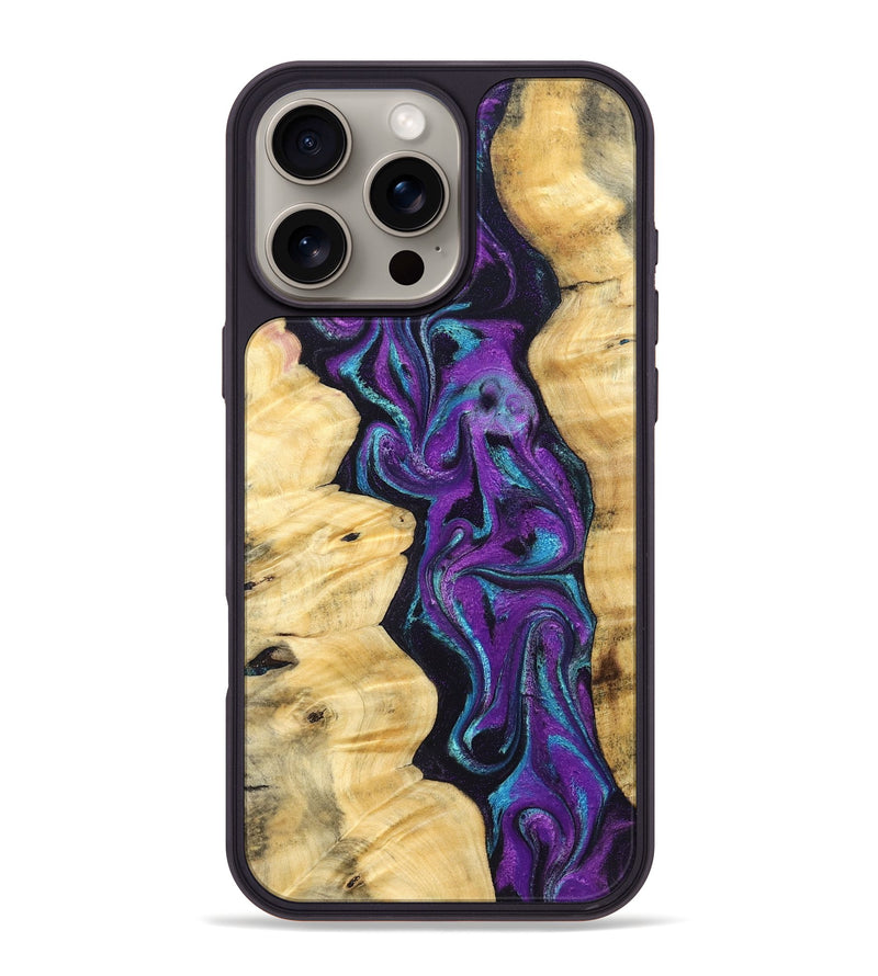 iPhone 16 Pro Max Wood Phone Case - Lutie (Purple, 831995)